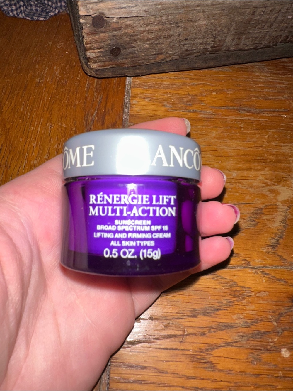 Lancome Rénergie Lift Multi-Action Sunscreen Cream - Purple & Silver Jar